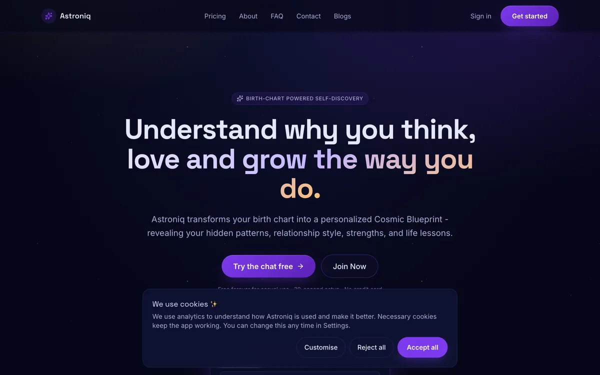 Astroniq — screenshot